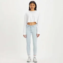 Levis 710 Super Skinny Faithfully Yours Jeans in Light Blue