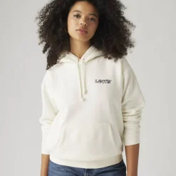 Levis Graphic Hooded Sweatshirt in Cream