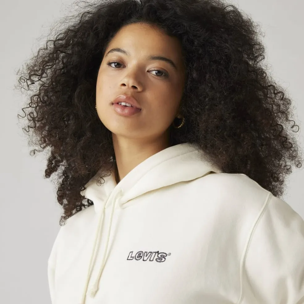 Levis Graphic Hooded Sweatshirt in Cream