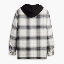 Levis Hooded Jack Worker Overshirt in Grey