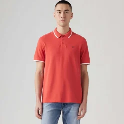 Levis Housemark Tipped Polo Shirt in Red