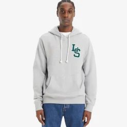 Levis Letterman Graphic Hoody in Grey