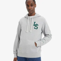 Levis Letterman Graphic Hoody in Grey
