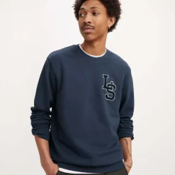 Levis Letterman Long Sleeve T-Shirt in Navy