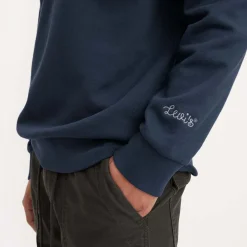 Levis Letterman Long Sleeve T-Shirt in Navy