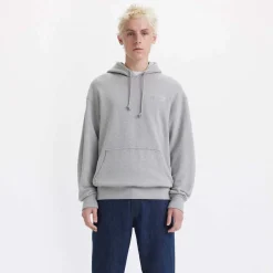 Levis Relaxed Graphic Hoody in Grey Marl