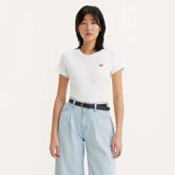 Levis Ribbed Baby T-Shirt in White