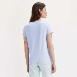 Levis The Perfect V-Neck T-Shirt in Light Blue