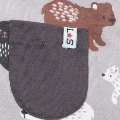 Lilly and Sid And Sid Multicoloured Mixed Animal Print Top And Dungarees Set in Multi