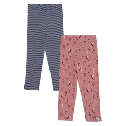 Lilly and Sid And Sid Multicoloured Stripe And Fairy Print Leggings 2 Pack in Multi