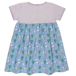 Lilly and Sid And Sid Multicoloured Bunny Print Dress in Multi
