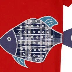 Lilly and Sid And Sid Red Fish Applique T-Shirt in Red