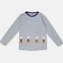 Lilly and Sid Appliq Mice Top in Blue