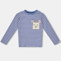 Lilly and Sid Bear Pkt Str Top in Blue
