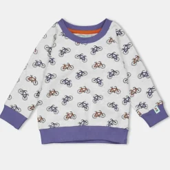 Lilly and Sid Bicycle Swtsht in Grey
