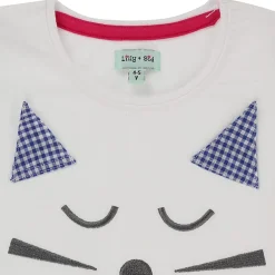 Lilly and Sid Cat Face Top in White