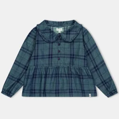 Lilly and Sid Check Collar Top in Multi