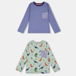 Lilly and Sid Dino Pkt Top 2pk in Multi