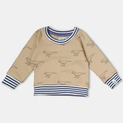 Lilly and Sid Dino Prt Swtsht in Brown