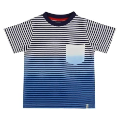 Lilly and Sid Dip Dye Stripe T in Blue