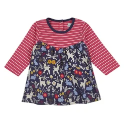 Lilly and Sid Fabic Mix Dress in Multi