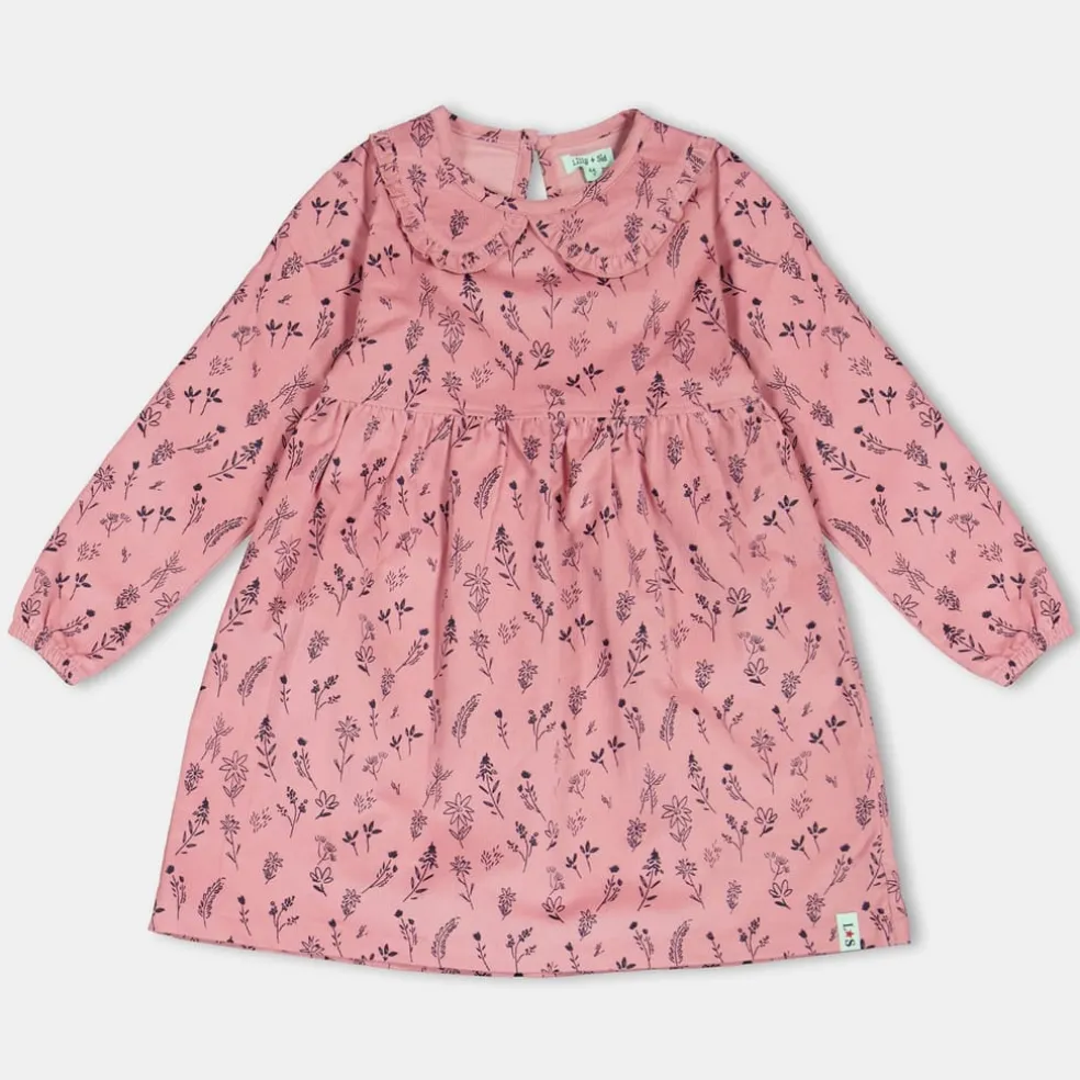 Lilly and Sid Floral Cord Drs in Pink