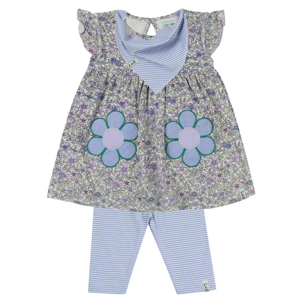 Lilly and Sid Flower Drs Lgng in Multi