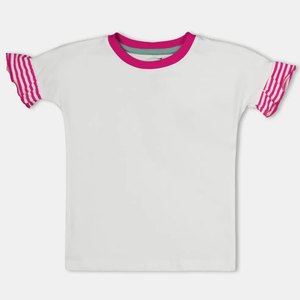 Lilly and Sid Frill Sleeve Top in White