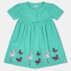 Lilly and Sid Gingham App Drs in Green