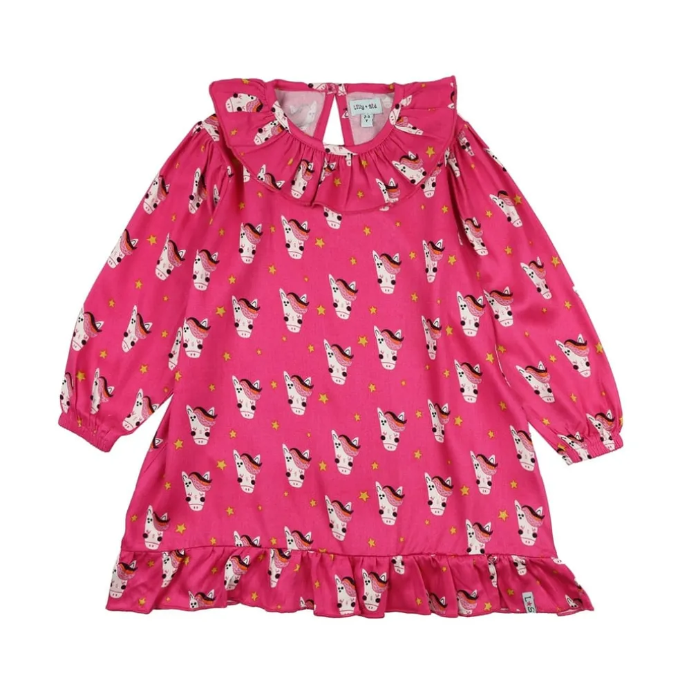 Lilly and Sid Horse Wvn Dress in Pink