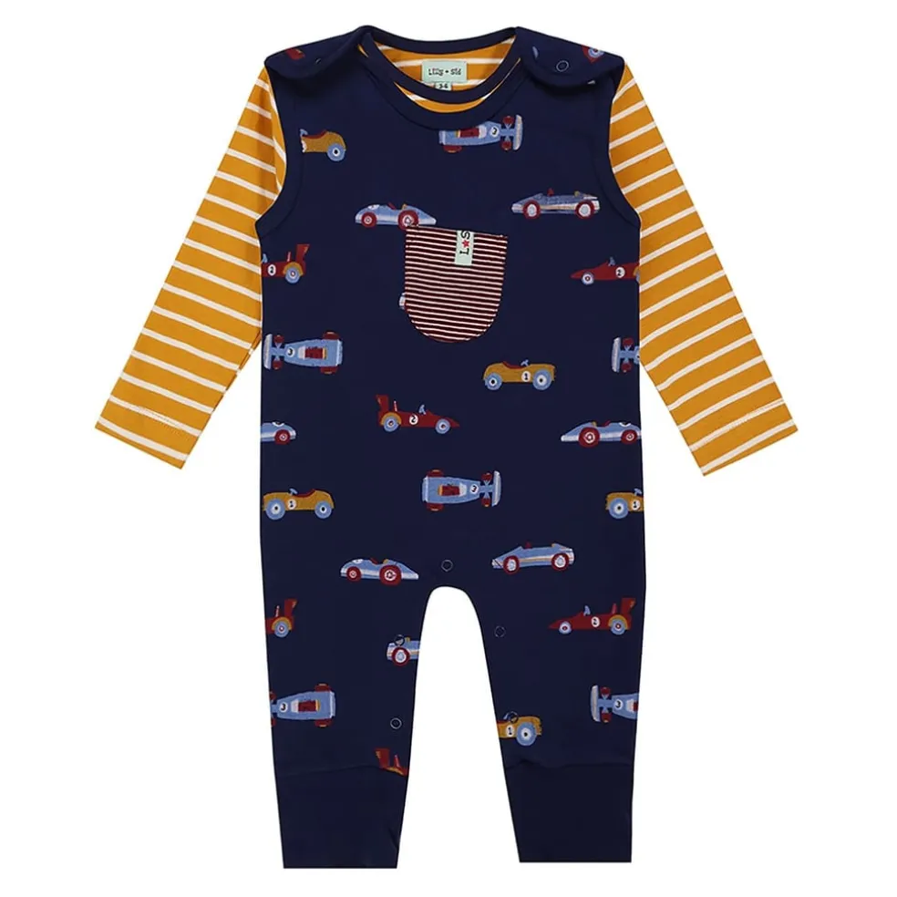 Lilly and Sid Jersey Dungree Set in Multi