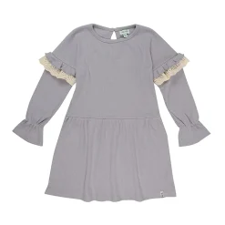 Lilly and Sid Lace Frl Slv Drs in Grey