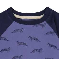 Lilly and Sid Leopard Ls Top in Blue