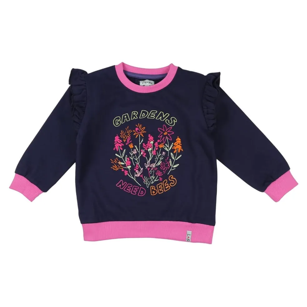 Lilly and Sid Need Bees Swtsht in Blue