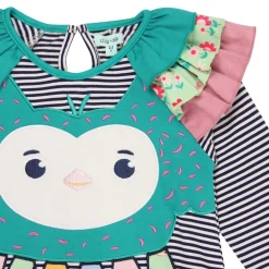 Lilly and Sid Owl App Dress in Blue