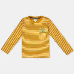 Lilly and Sid Pkt Stripe Top in Yellow
