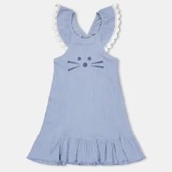 Lilly and Sid Pretty Cat Dress in Blue