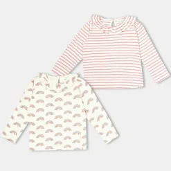 Lilly and Sid Rnbow Str Tp 2pk in Pink