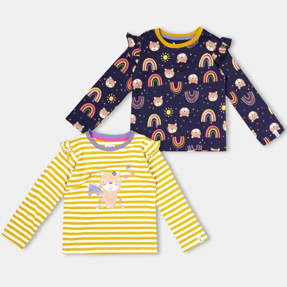 Lilly and Sid Rnbow Tops 2pk in Multi