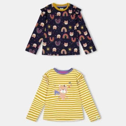 Lilly and Sid Rnbow Tops 2pk in Multi