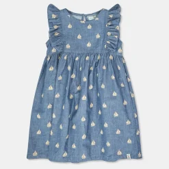 Lilly and Sid Ship Wvn Dress in Blue
