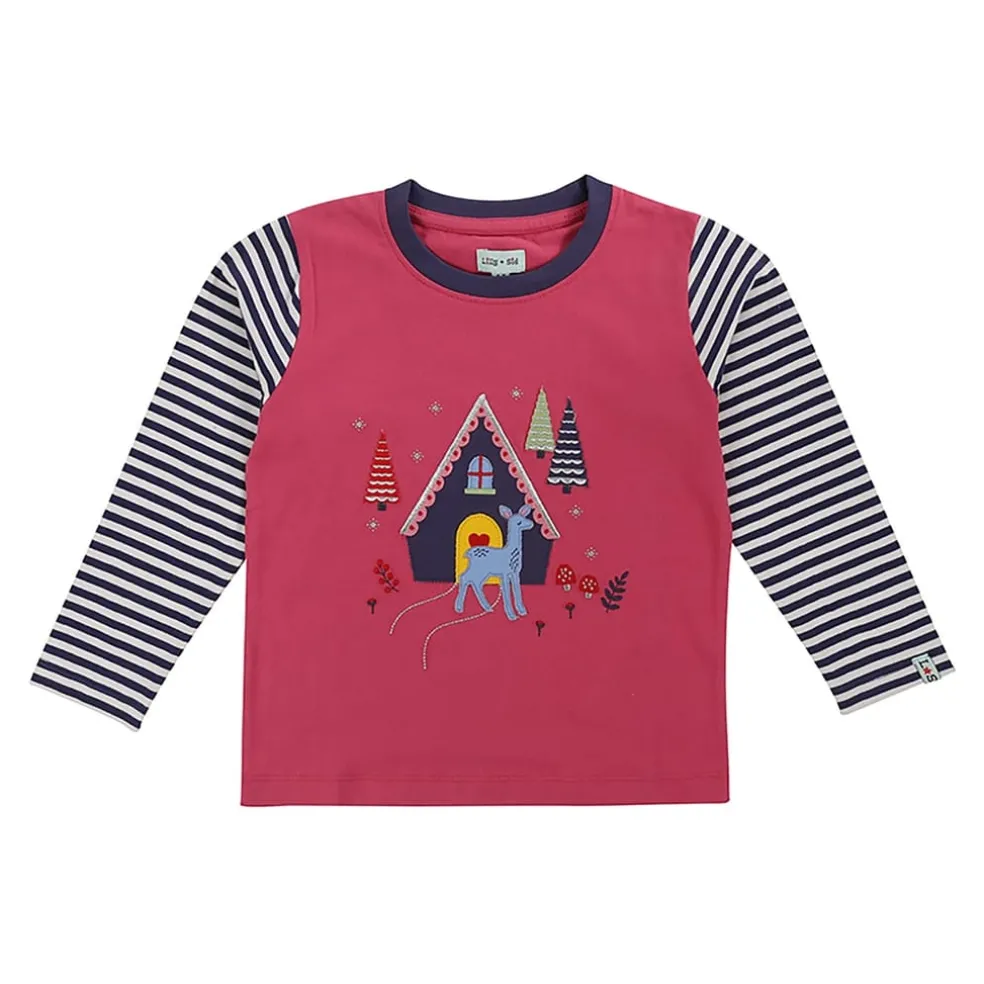 Lilly and Sid Sparkle Deer Top in Multi