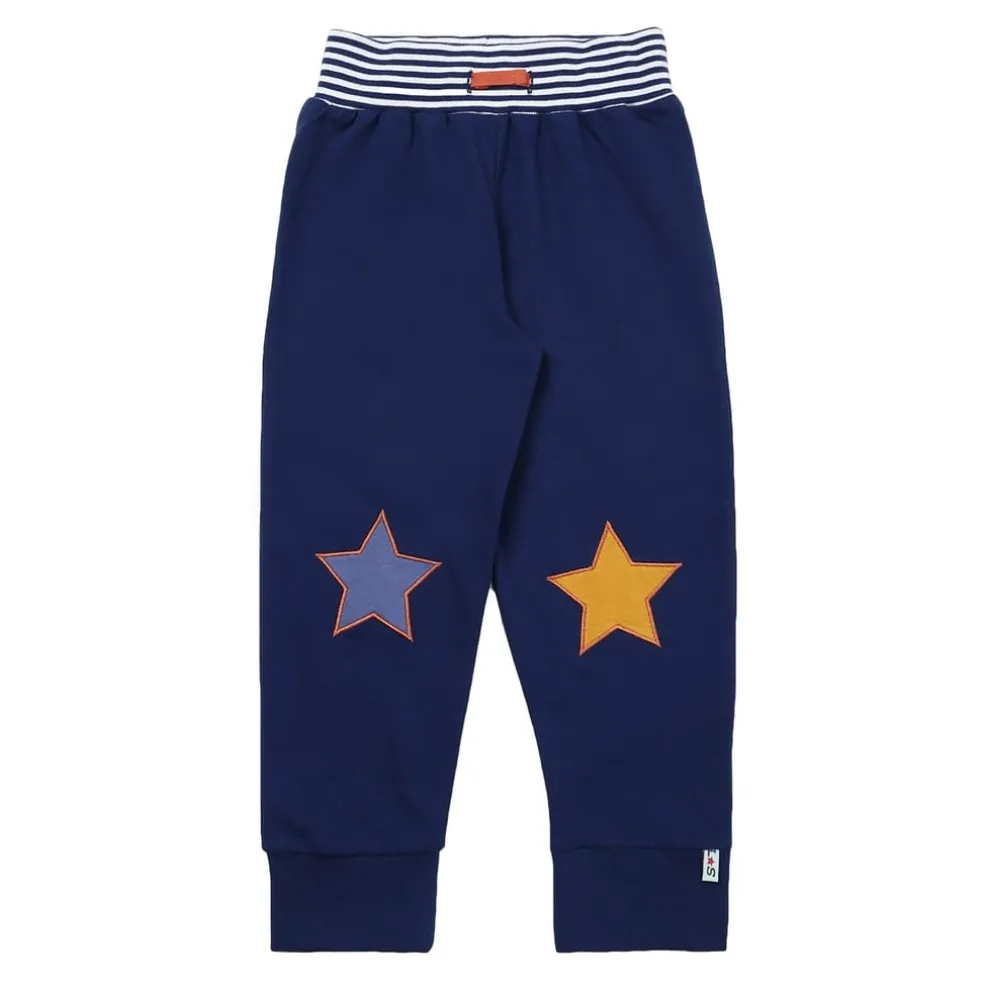 Lilly and Sid Star Knee Joggers in Blue