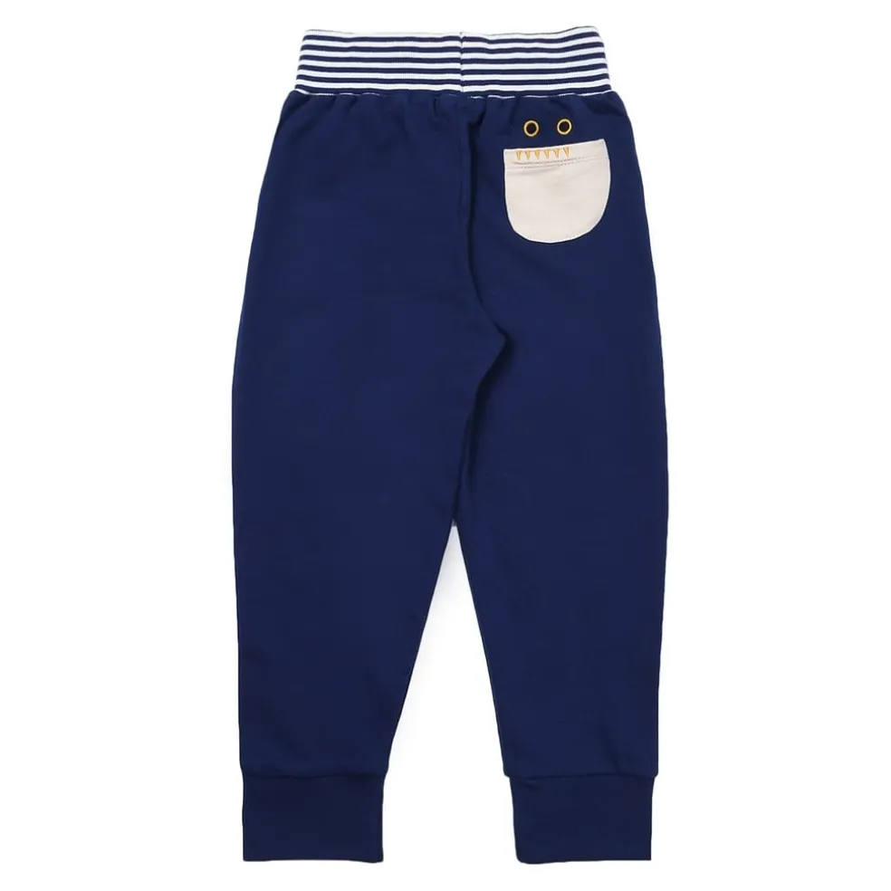 Lilly and Sid Star Knee Joggers in Blue