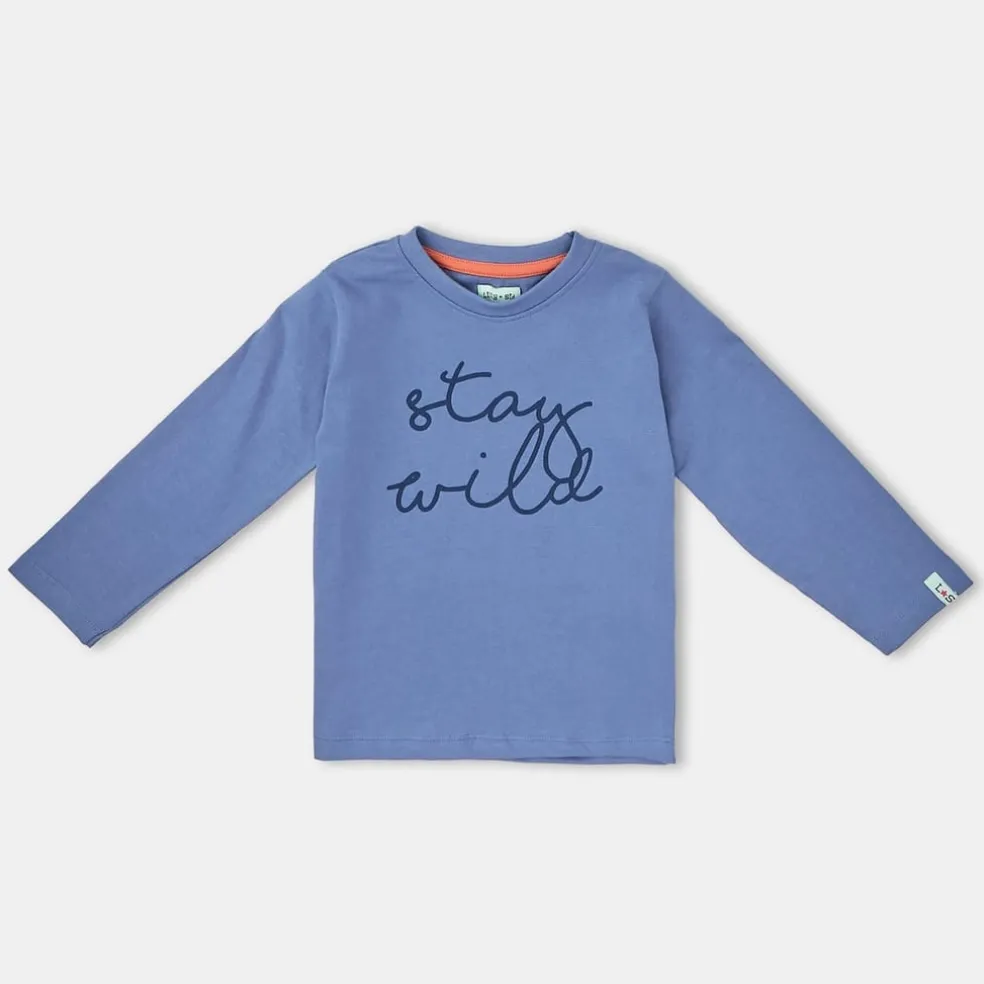 Lilly and Sid Stay Wild Top in Blue