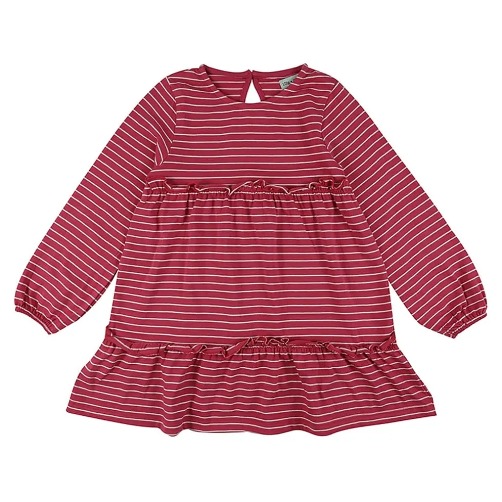 Lilly and Sid Str Tiered Dress in Pink