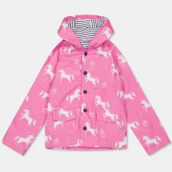 Lilly and Sid Unicorn Raincoat in Pink