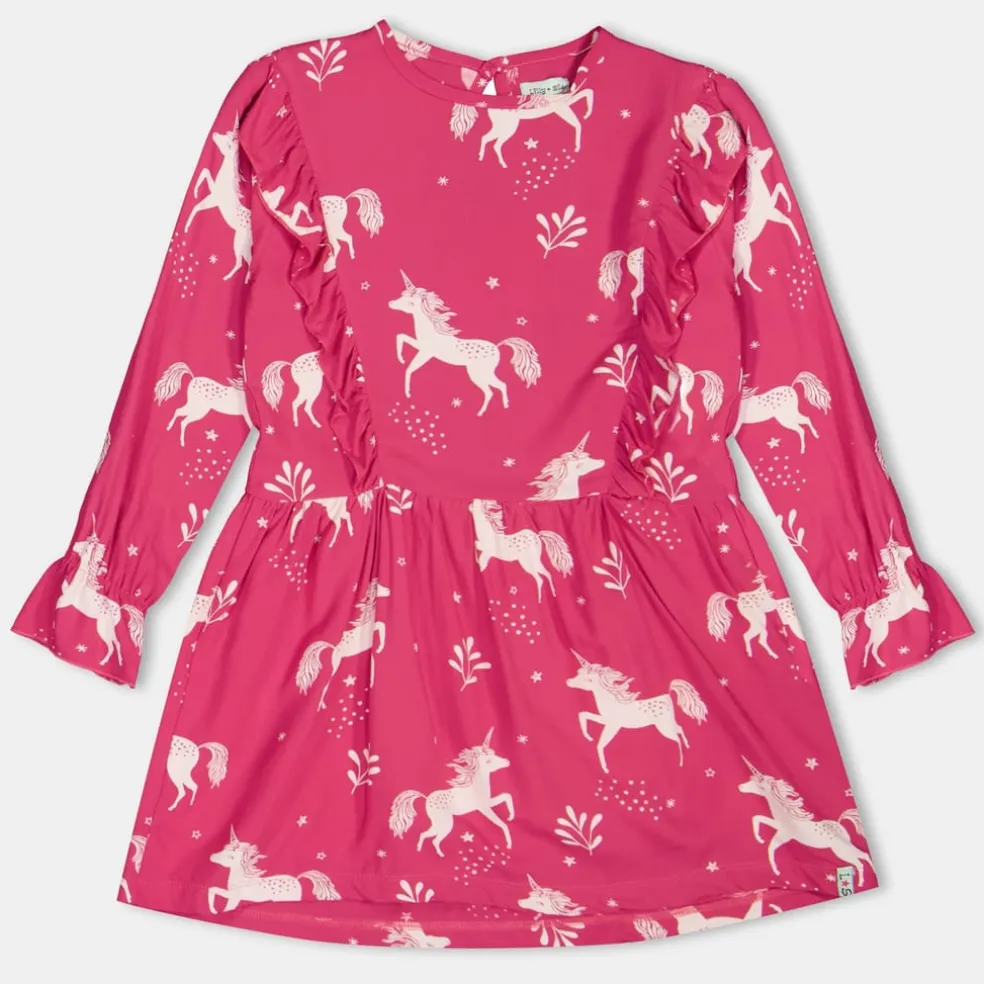Lilly and Sid Unicorn Visc Drs in Pink