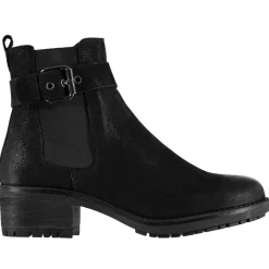 Linea Buckle Boots in Black