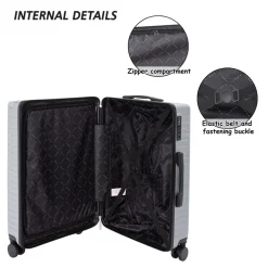 Linea Metal Suitcase in Silver